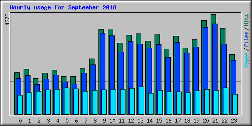 Hourly usage for September 2018